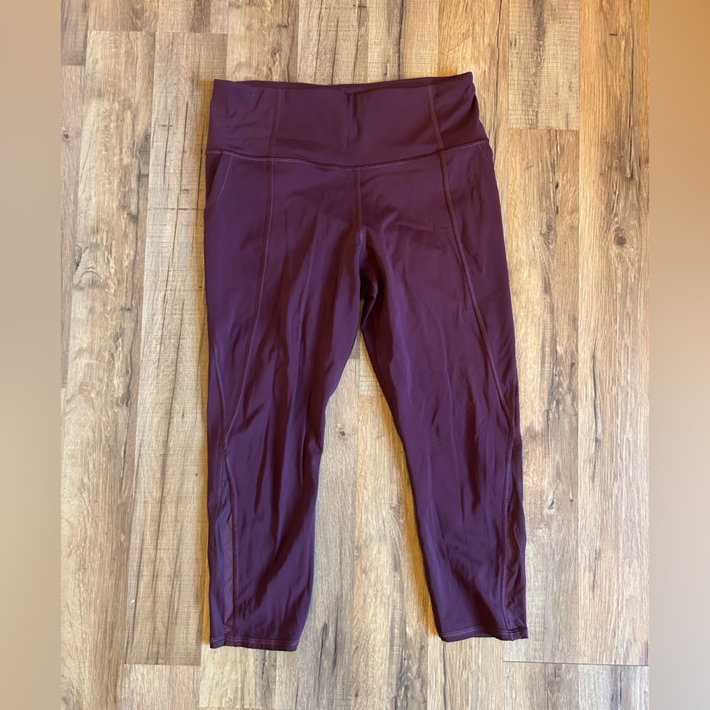 Burgundy Athleta leggings